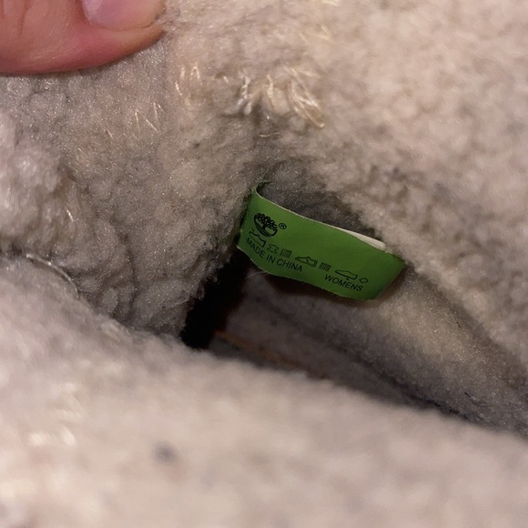 Timberland Jayne Fleece Women Tan Red Boots Leather Earthkeeper - Picture 6 of 7